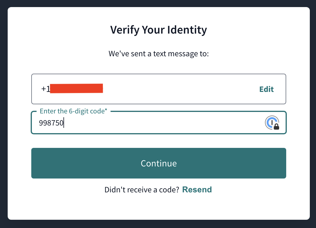 Enter the 6-digit code. Enter the 6-digit code.